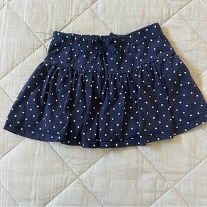 Max Studio Navy and White Polka Dot Mini Skirt/ Skort- Sz S 5/6